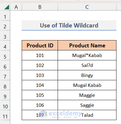 Utilization of Tilde Wildcard in Advanced Filters