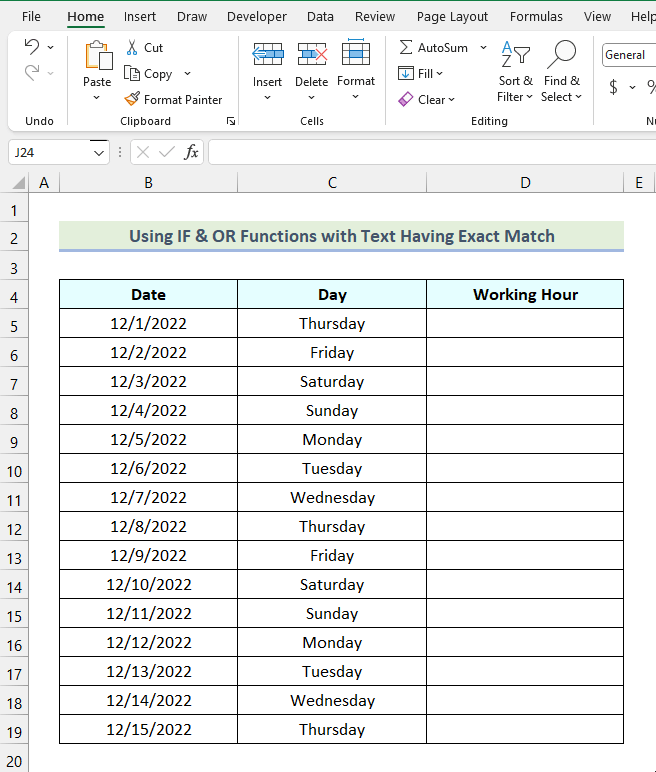 Overview of methods to use the IF & OR functions with text in Excel