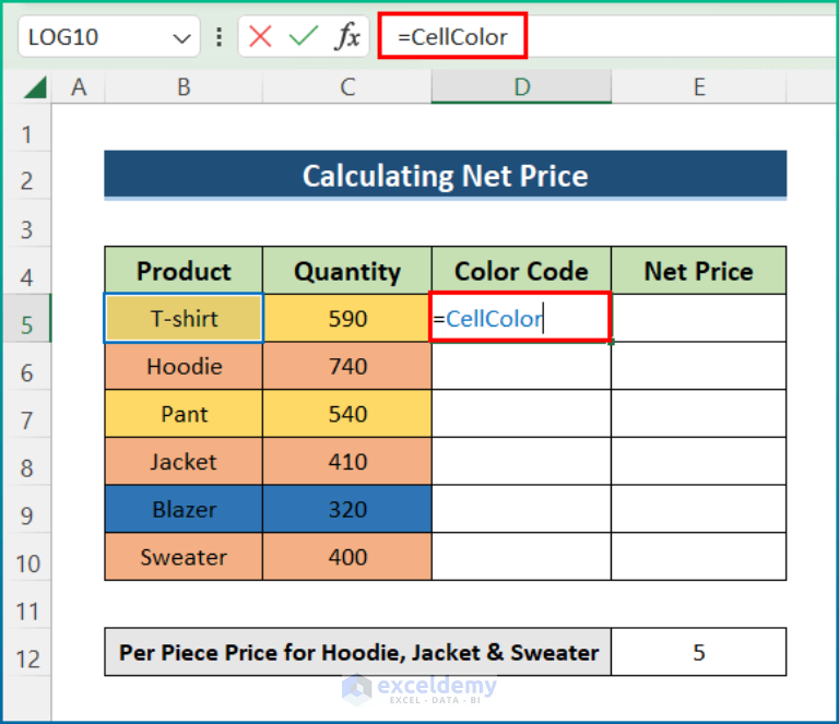 How to Use IF Statement Based on Cell Color in Excel