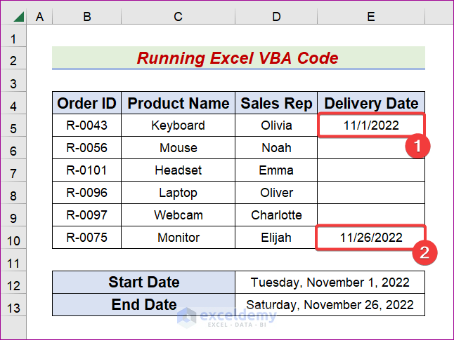 Run Excel VBA Code to Interpolate a Time Sequence