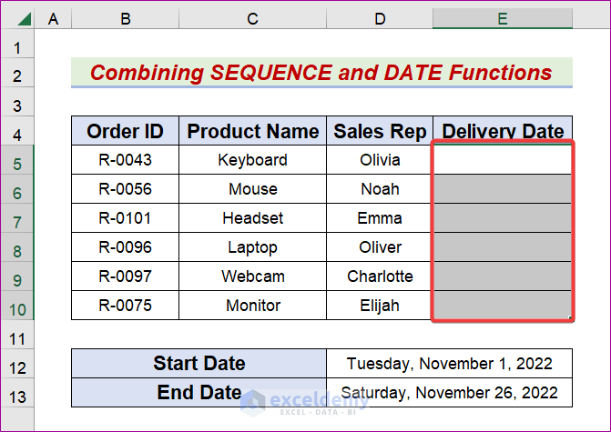 Combine SEQUENCE and DATE Functions to Interpose a Time Series
