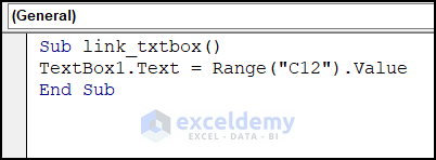 VBA code to link textbox to multiple cells in Excel
