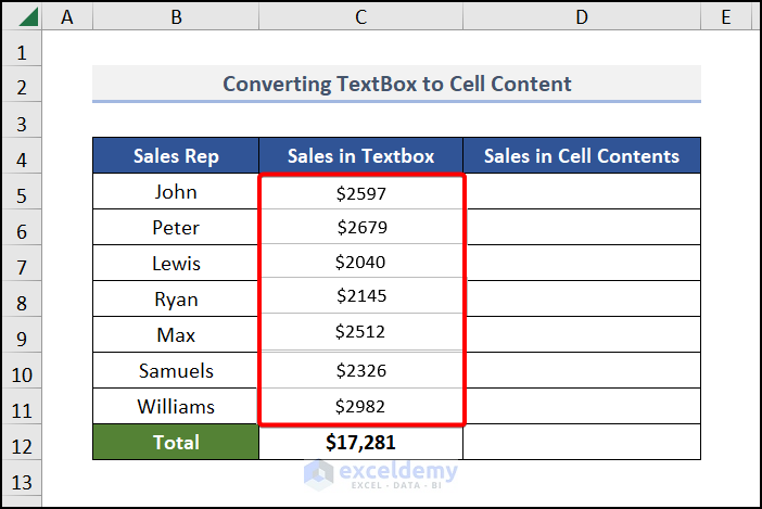 Using Text Box to Multiple cells