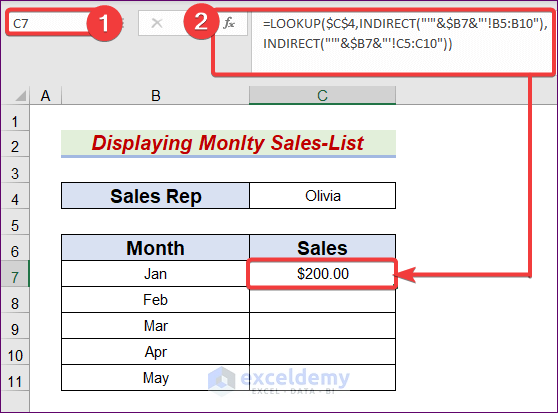 Apply Vector Form of LOOKUP Function Among Multiple Sheets