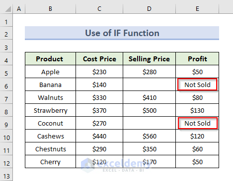 Showing Result Ignoring Blank Cells in Excel Sum