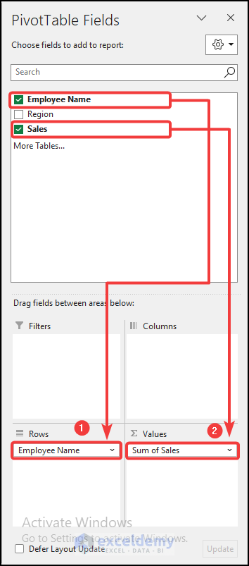Editing PivotTable Fields dialogue box to clear the PivotTable cache using VBA code in Excel