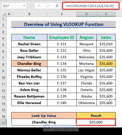 Excel VLOOKUP function exact match
