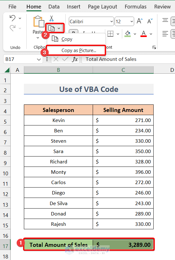 Application of VBA Code for Creating Floating Cells in Excel