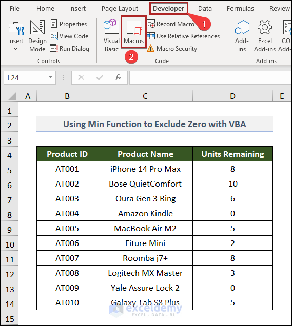 Bringing Macro dialog box in Excel