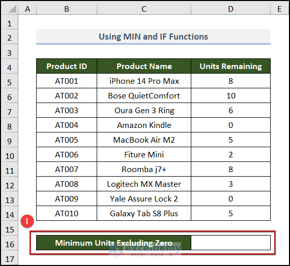 Creating output range in Excel