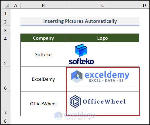 Procedure to Insert Pictures Automatically Size to Fit Cells Using VBA in Excel
