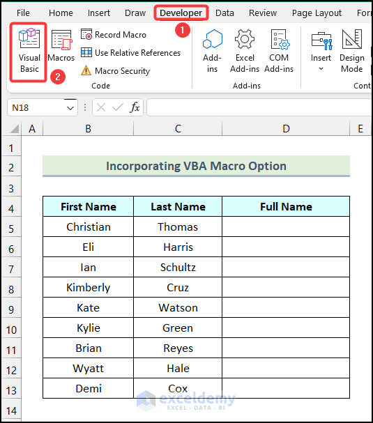 Incorporating VBA Macro Option to join text in Excel
