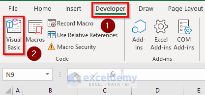 Opening Visual Basic Window