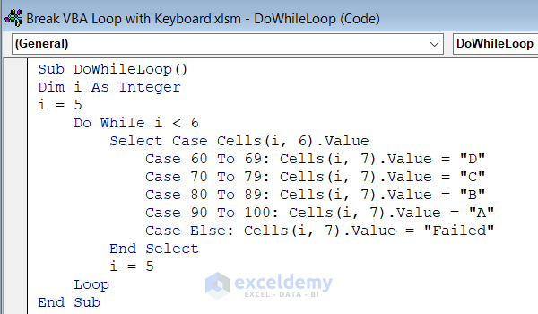 VBA Code with Infinite Do While Loop