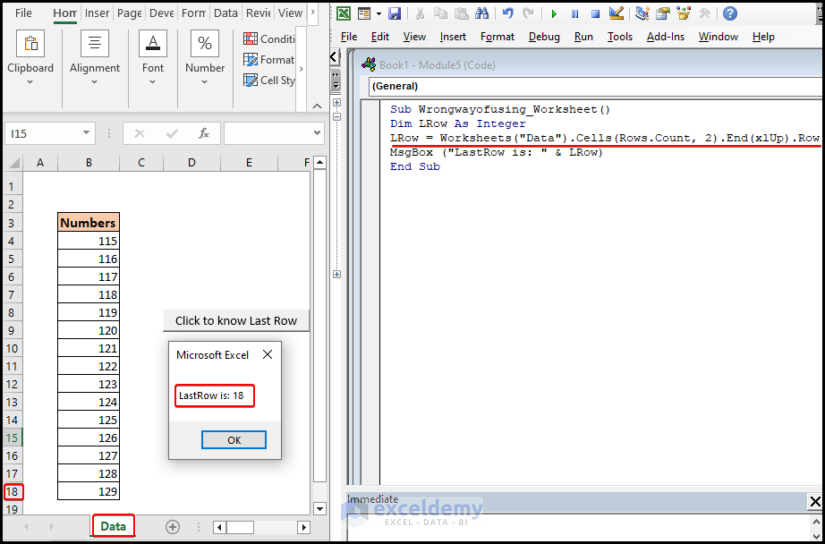 Corrected Code for Not Using Worksheet Function Properly