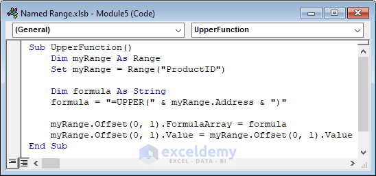 VBA Code to Loop Using UPPER Function