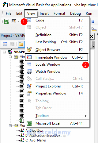 Enabling immediate window