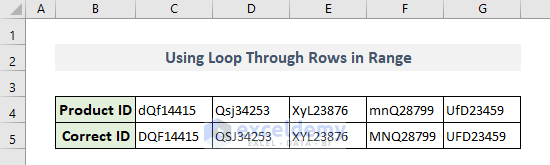 Using Loop Through Rows in Range.