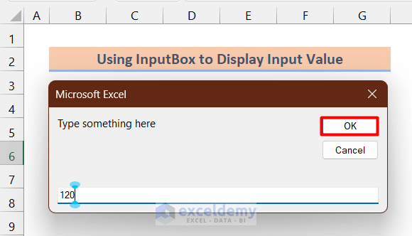 Typing Input Value in InputBox