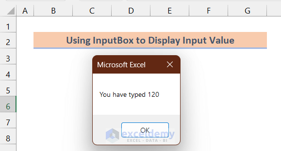 Displaying Input Value in a MsgBox