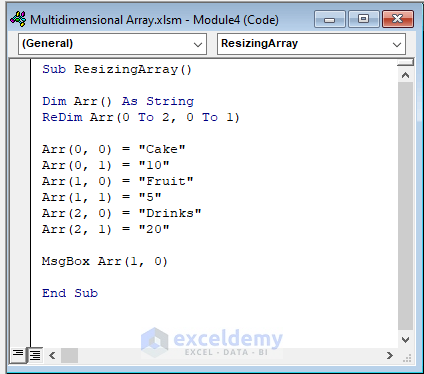 ReDim statement for assigning new values to array in VBA