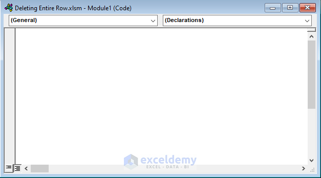 Module in Visual Basic Editor