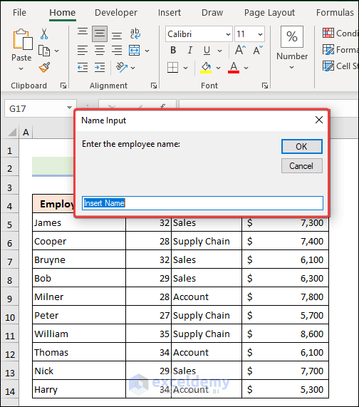 Overview of VBA Input Box with custom positions
