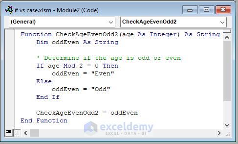 If Statement VBA Code Image of Applying User-Defined Function