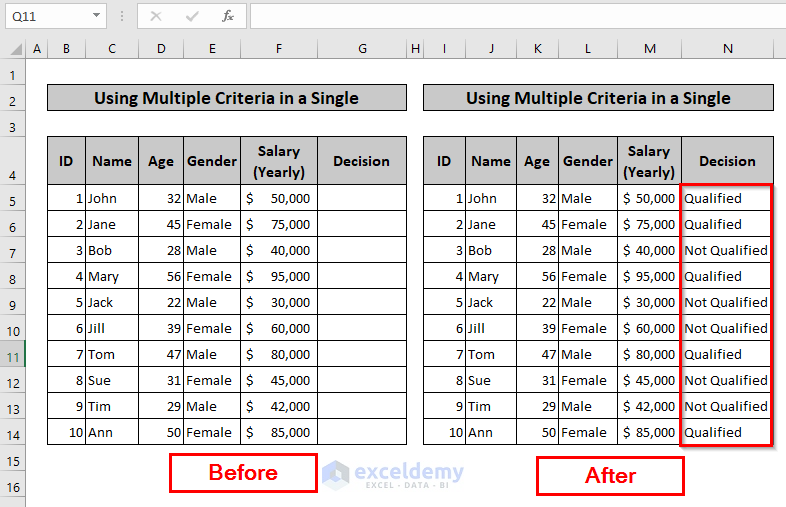 Overview of Using Multiple Criteria in a Single Statement to use case vs if statement in VBA