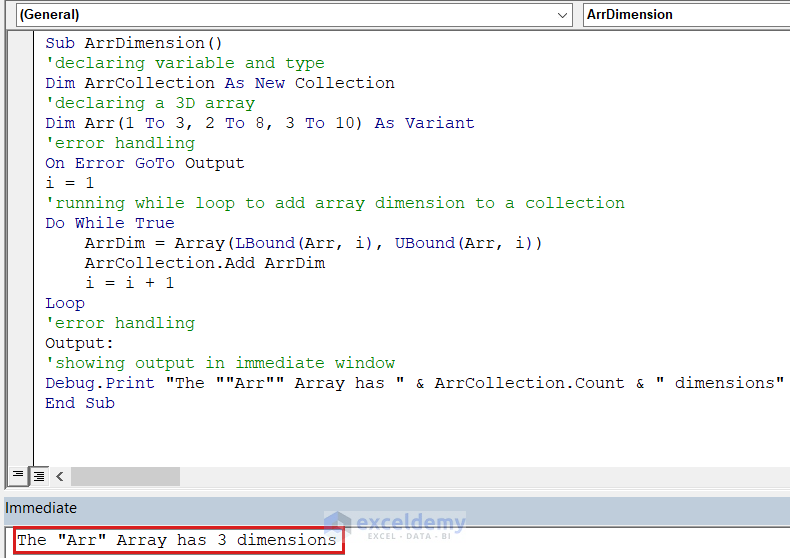 How to Use UBound on Multidimensional Array with VBA in Excel