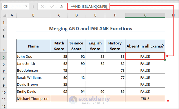 Using ISBLANK and AND Function Together
