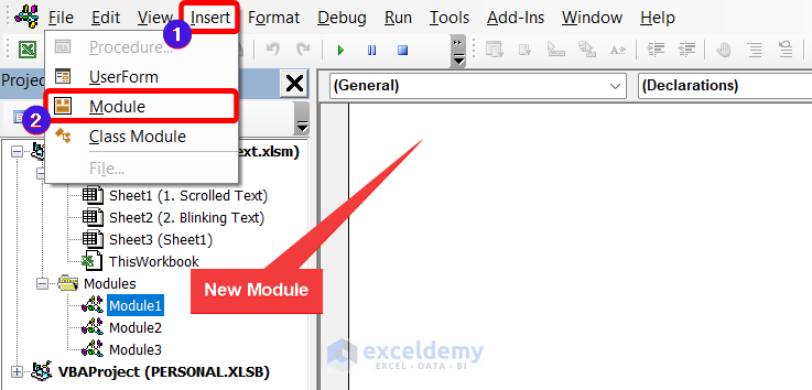 How to Create a Module in Excel