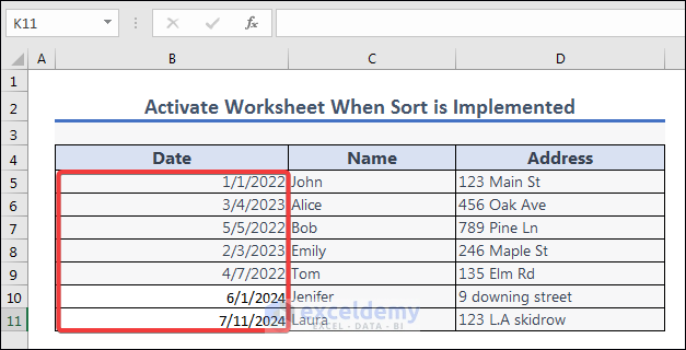 Showing Unsorted Dataset where vba sort is not working