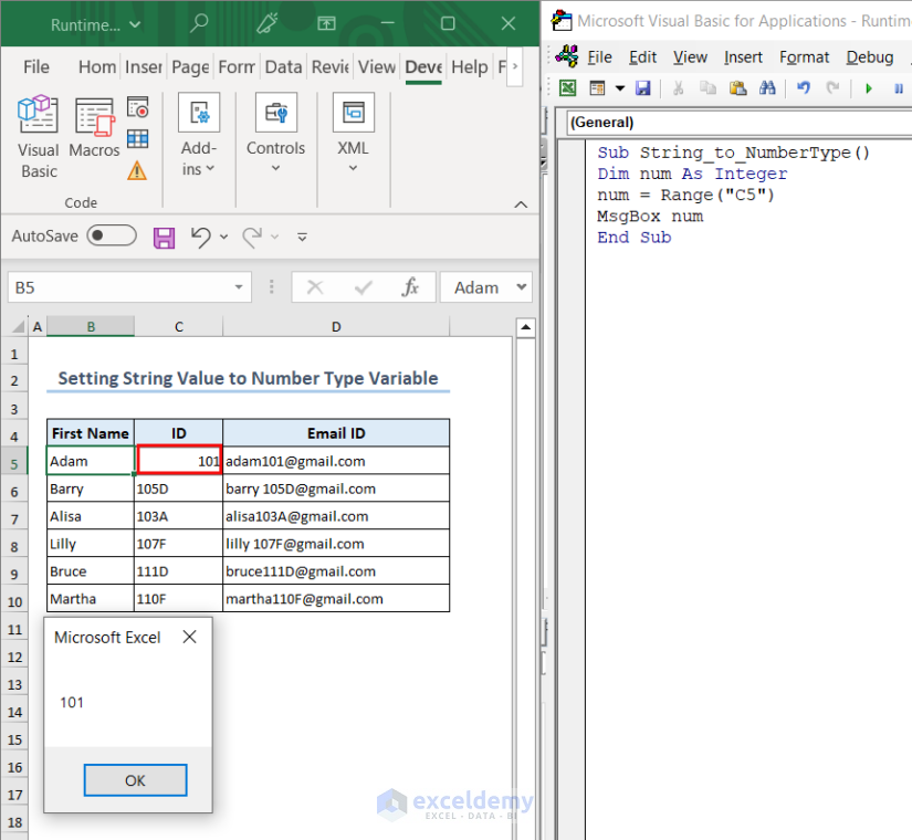 Assigning Proper Value to Numeric Variable to solve runtime error 13 type mismatch in vba