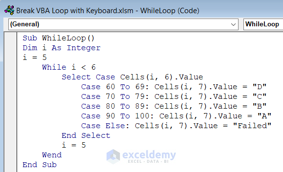 VBA Code Showing Infinite While Loop