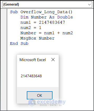 Rectifying Overflow Error with Long Data Type