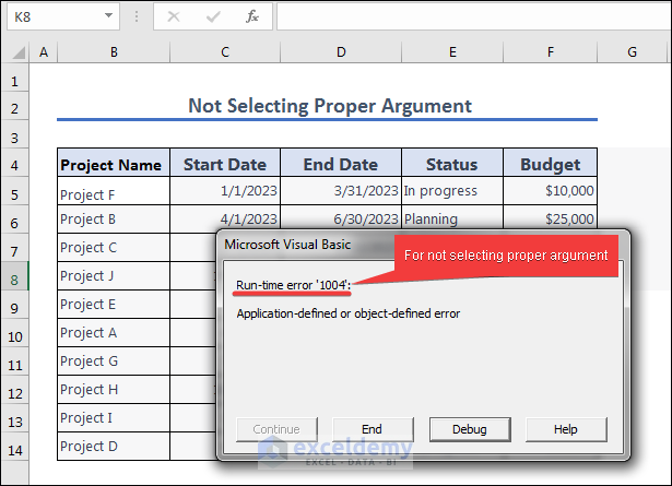 Wrong Range Argument is Given so VBA sort is not working