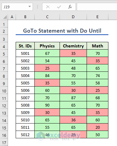 10- Result with different colors for different criteria.