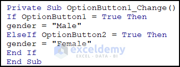 setting optionbutton1 condition