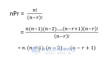 Basic formula for permutation