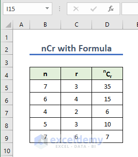 showing combination result with formula