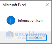 MsgBox with Information icon