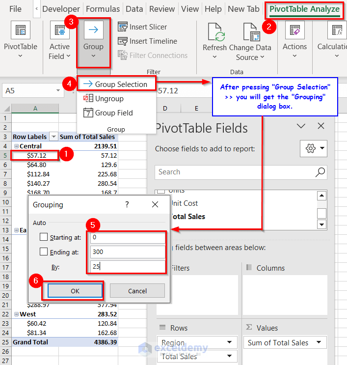 How to Group Data in Pivot Table