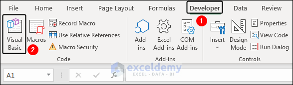 Opening VBA code module in VB editor in Excel