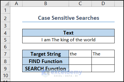 text for case sensitive searches