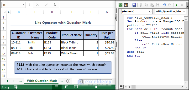 Excel Vba Operators Excel VBA Like Operator with Variable (4 Examples) - ExcelDemy