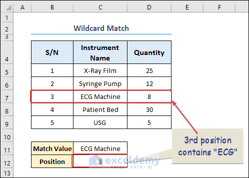 Output of Wildcard Example