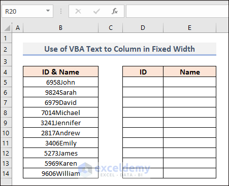 Date Sheet for Fixed Width Text to Columns
