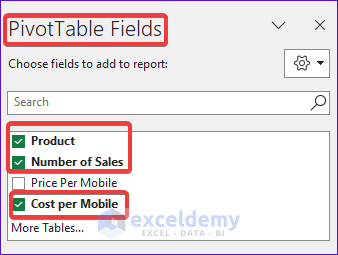 creating Pivot Table by selecting data