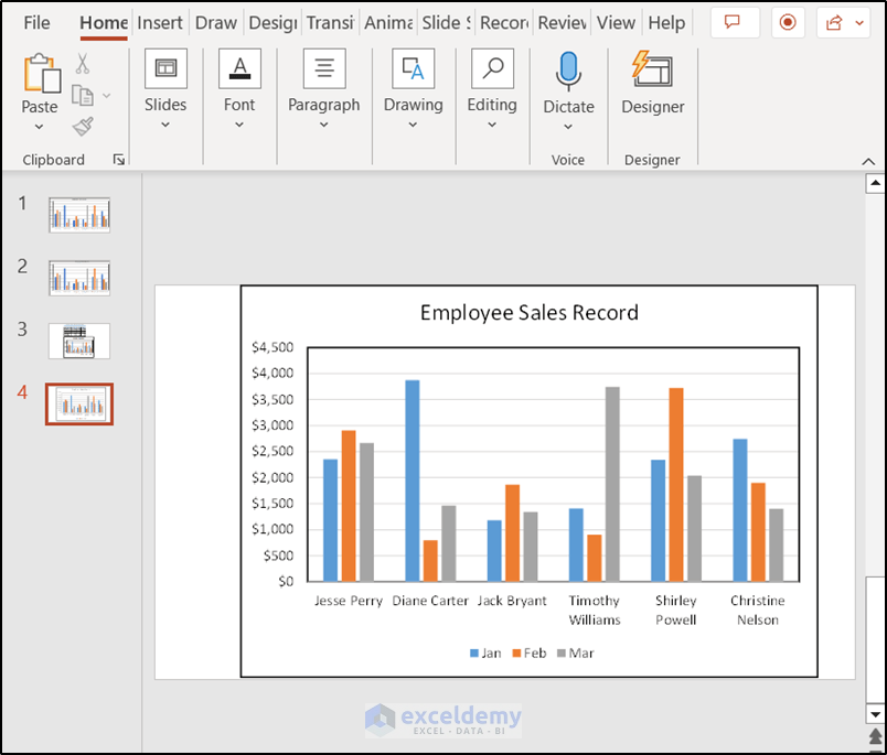 excel presentation in powerpoint